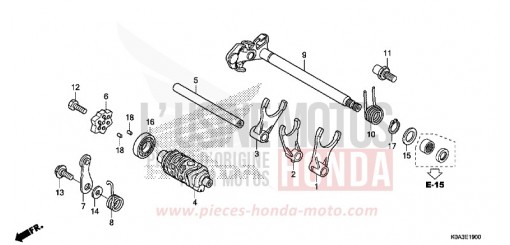 BARILLET DE SELECTION CBF300NAJ de 2018